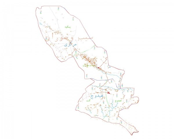 دانلود نقشه اتوکدی شهرستان سیب و سوران